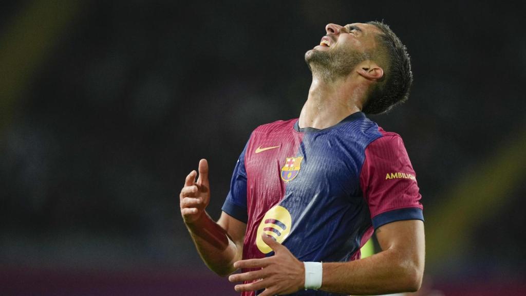 Ferran Torres se lamenta tras fallar una ocasión contra el Mallorca.