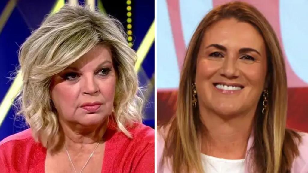 Terelu Campos y Carlota Corredera en un montaje de BLUPER.