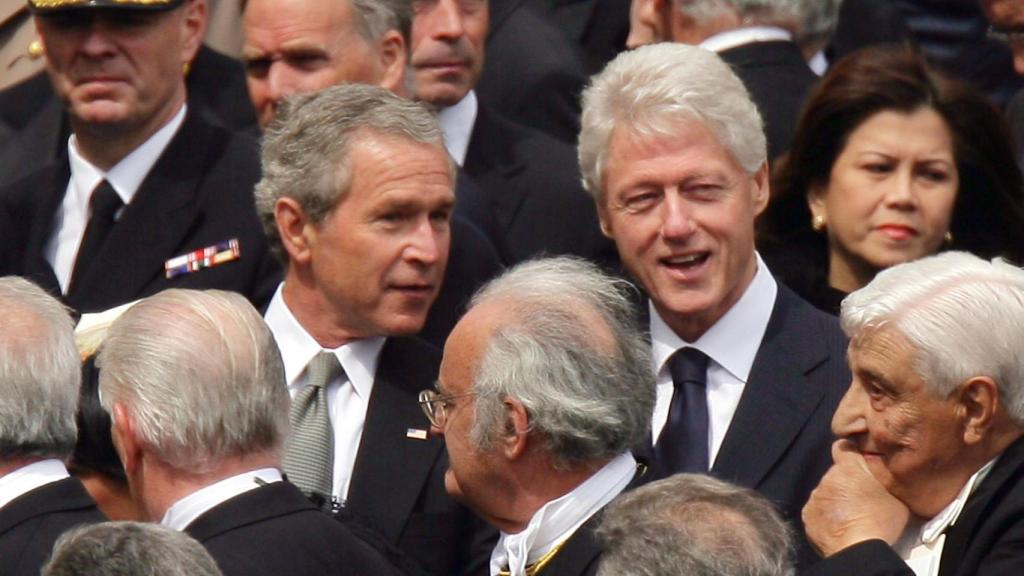 Líderes mundiales en el funeral de Juan Pablo II.