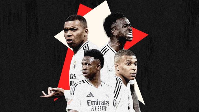 Kylian Mbappé y Vinicius Junior, en un fotomontaje