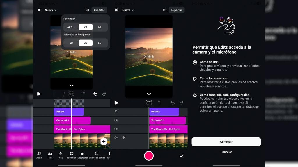 La edición de vídeo en Edits de Instagram