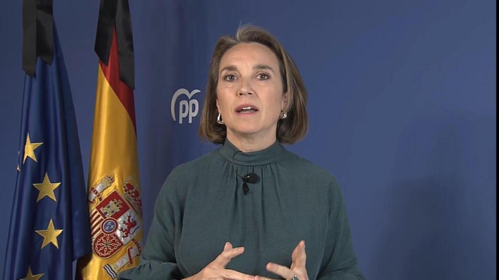 Cuca Gamarra, secretaria general del PP, valora el plan de Defensa del Gobierno.