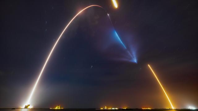 Trayectoria del cohete Falcon 9 en la misión Bandwagon-3