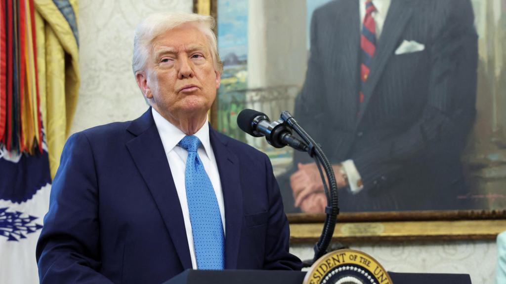 Donald Trump este martes en un acto en la Casa Blanca.