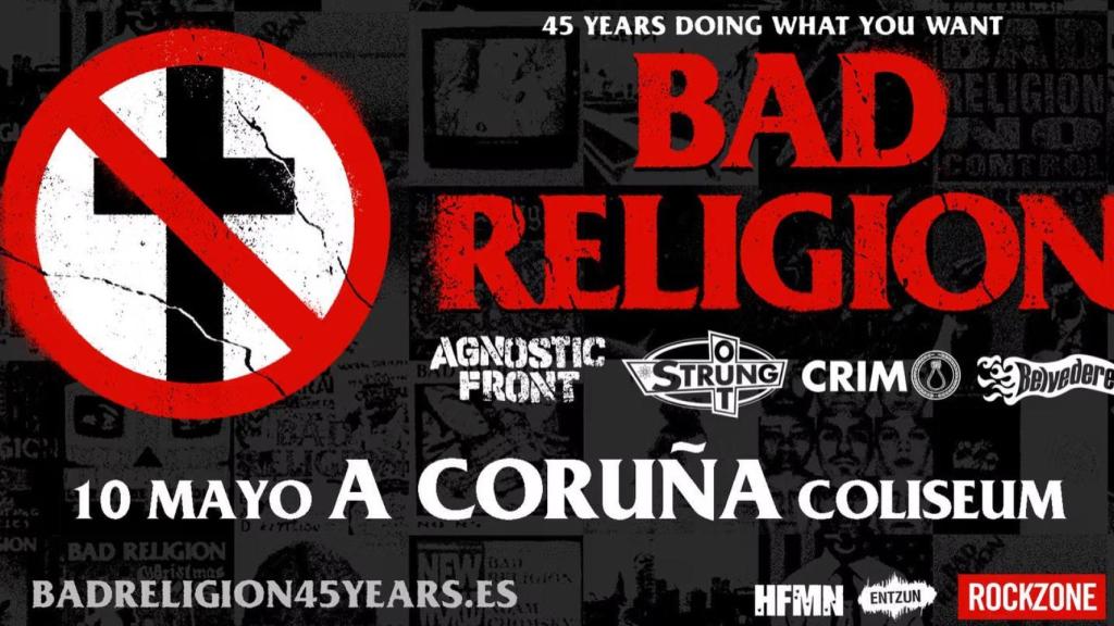 Cartel de la gira de Bad Religion.