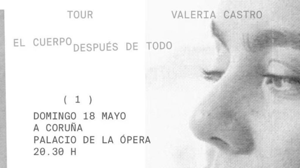 Cartel de la gira 'El cuerpo después de todo' de Valeria Castro