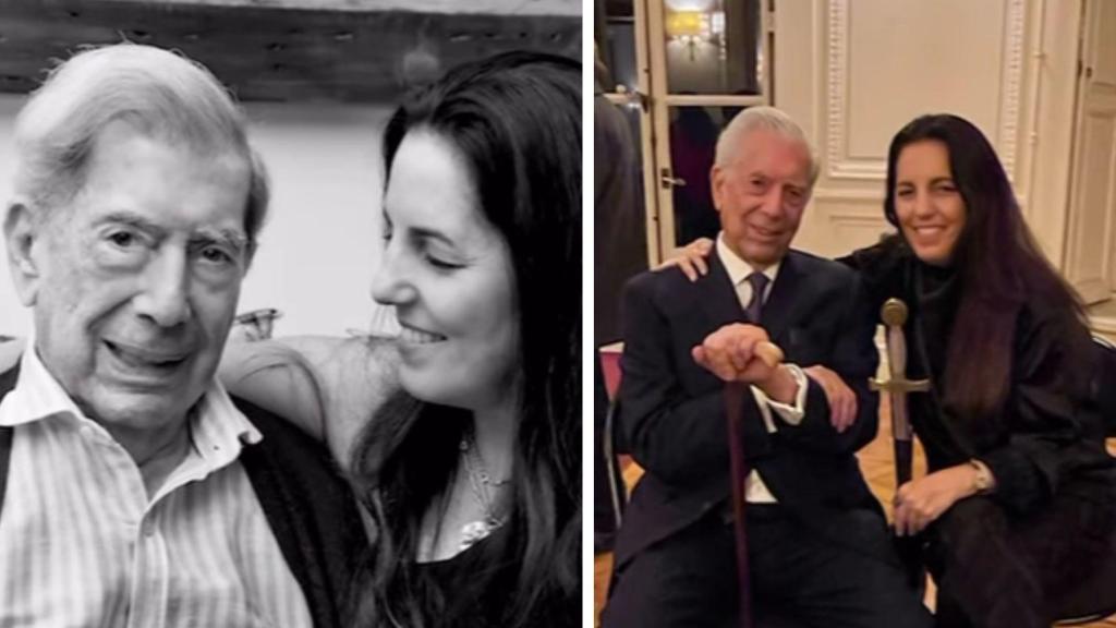 Mario Vargas Llosa, con su padre, en imágenes de las redes sociales.