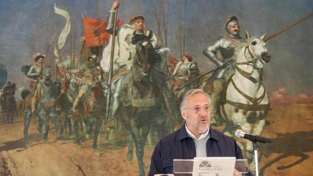 Carlos Pollán durante la inauguración de las jornadas de puertas abiertas de las Cortes de Castilla y León