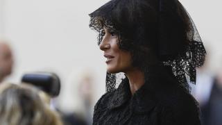 Melania Trump, en su encuentro con el Papa Francisco en 2017.