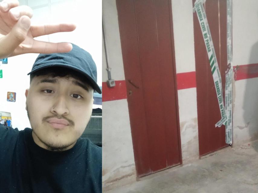 Johan, junto al trastero del bloque de pisos donde residía en Totana, hasta el que condujo a Claudia para acribillarla a cuchilladas.