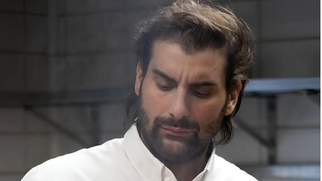 Montaje del chef Matteo Grandi antes y después de perder 90 kilos.