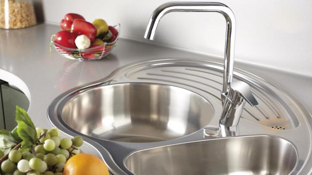 Un fregadero reluciente