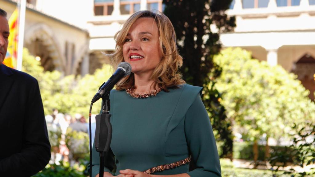 Pilar Alegría, en las Cortes de Aragón