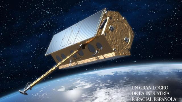 Representación artística del satélite Paz.