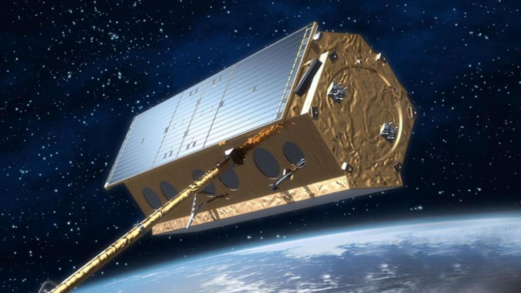 Representación artística del actual satélite Paz.