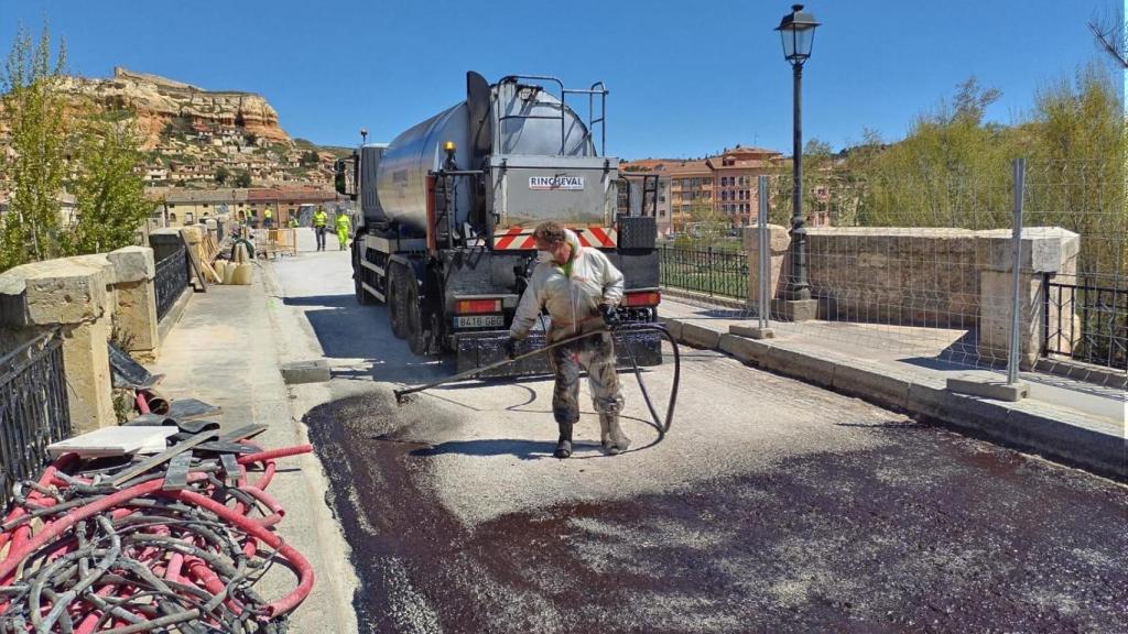 Trabajos realizados en el puente de San Esteban de Gormaz