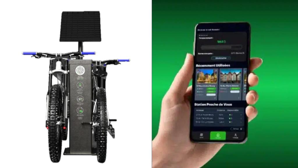 El dispositivo V-Lock y la aplicación para móviles.