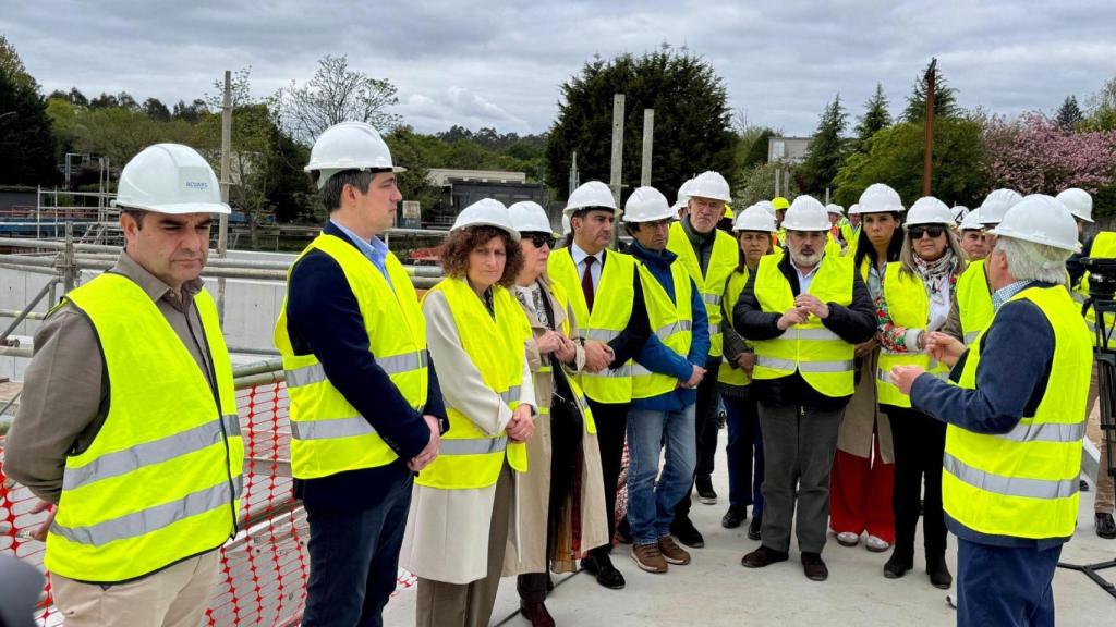 Visita a las obras de la nueva EDAR, en Santiago.