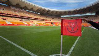 El estadio de La Cartuja preparado para la final de la Copa del Rey.