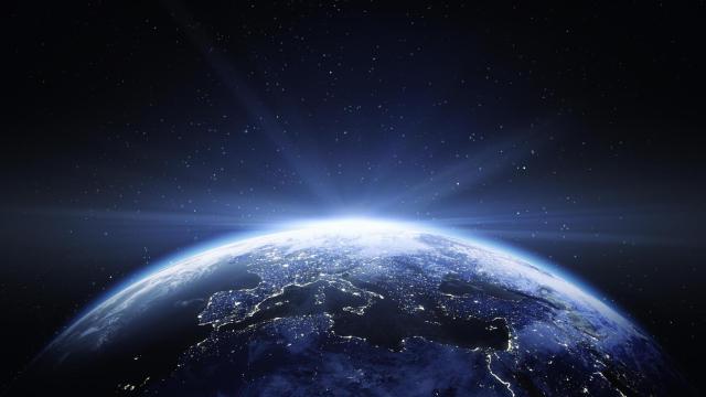 Vista de la Tierra desde el espacio.