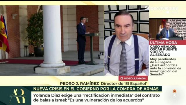 Pedro J. Ramírez durante su intervención en 'El programa de AR' en Telecinco.