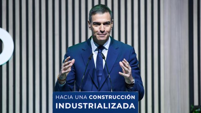 Pedro Sánchez, durante su intervención en Rebuild.