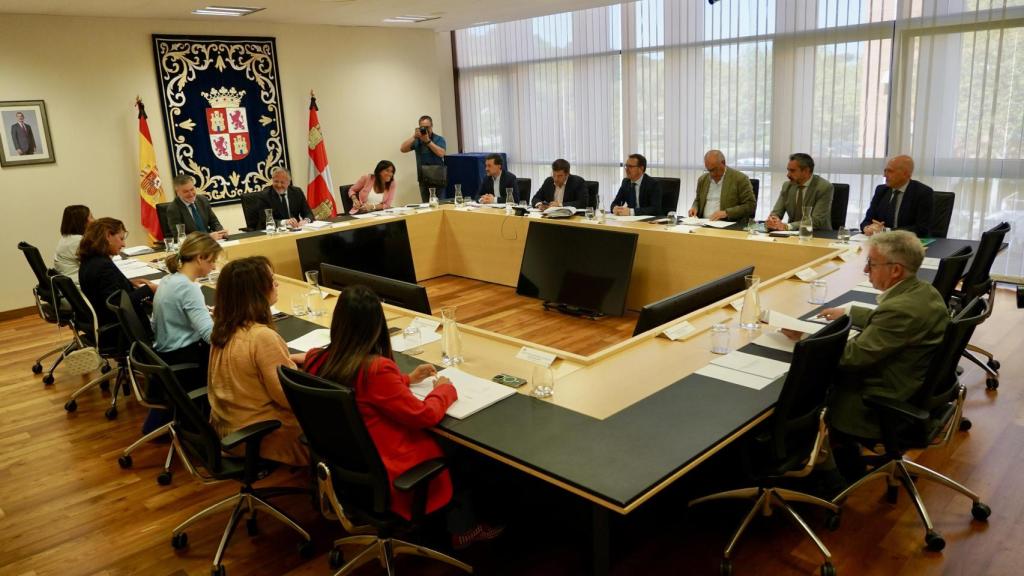 Imagen de la Junta de Portavoces celebrada este jueves en las Cortes de Castilla y León