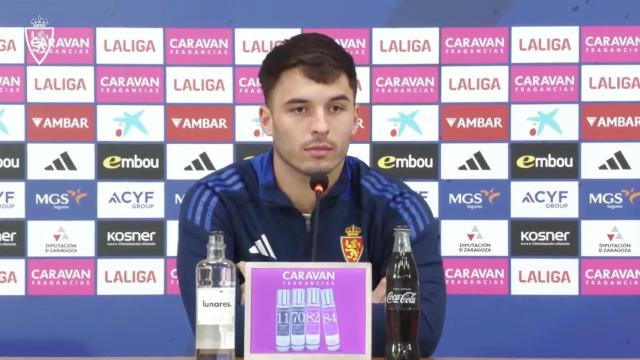 Lluís López, en la previa del Real Zaragoza – Huesca.