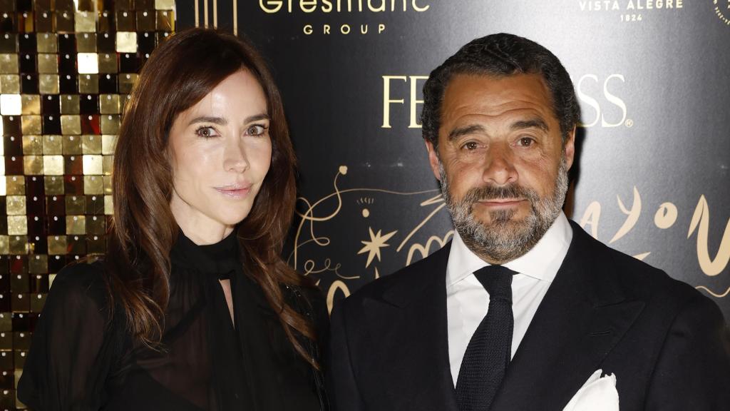 Vicente Dalmau Cebrián-Sagarriga , con su pareja, Eva Caballero, el pasado mes de febrero en Madrid.