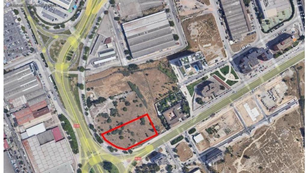 La parcela que albergará parte de las futuras viviendas de alquiler asequible en la zona del Picarral.