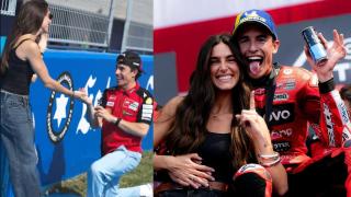 Marc Márquez y Gemma Pinto