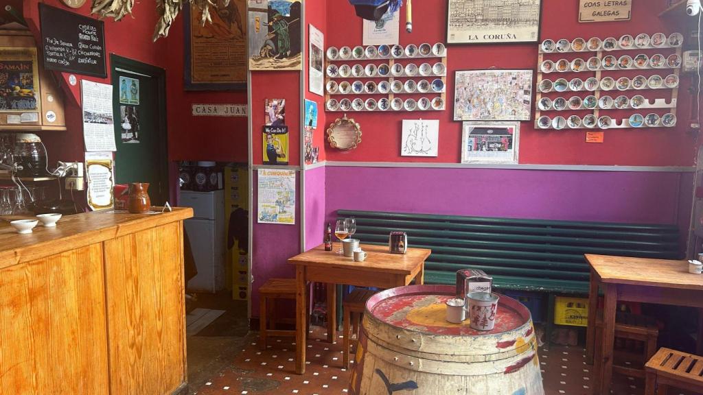 El interior de A Cunquiña.