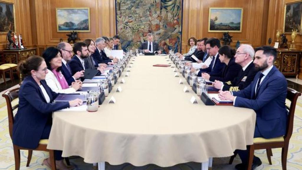 El Rey preside la reunión del Consejo de Seguridad Nacional.