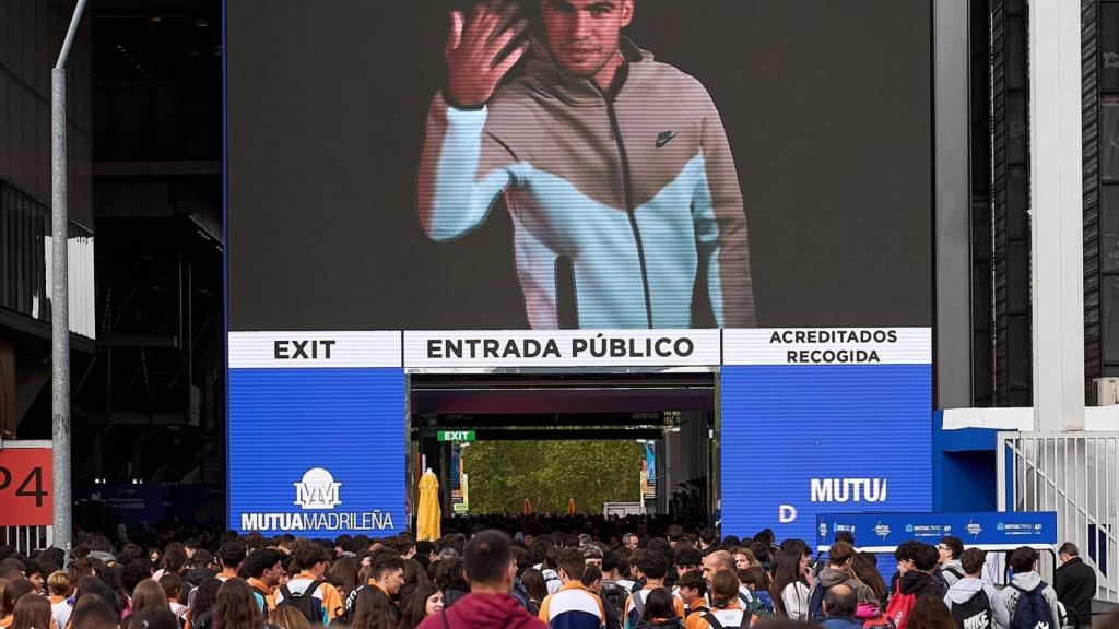 Entrada a la Caja Mágica durante el Mutua Madrid Open.