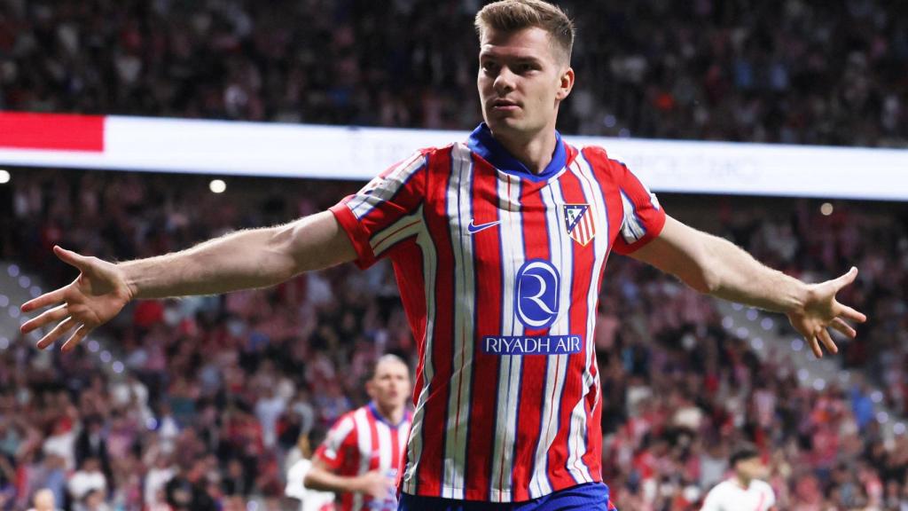 Sorloth celebra el gol marcado ante el Rayo Vallecano.