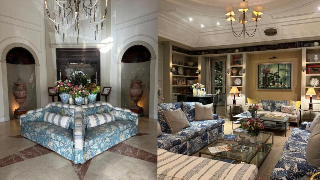 Varios de los salones en el edificio principal del hotel.