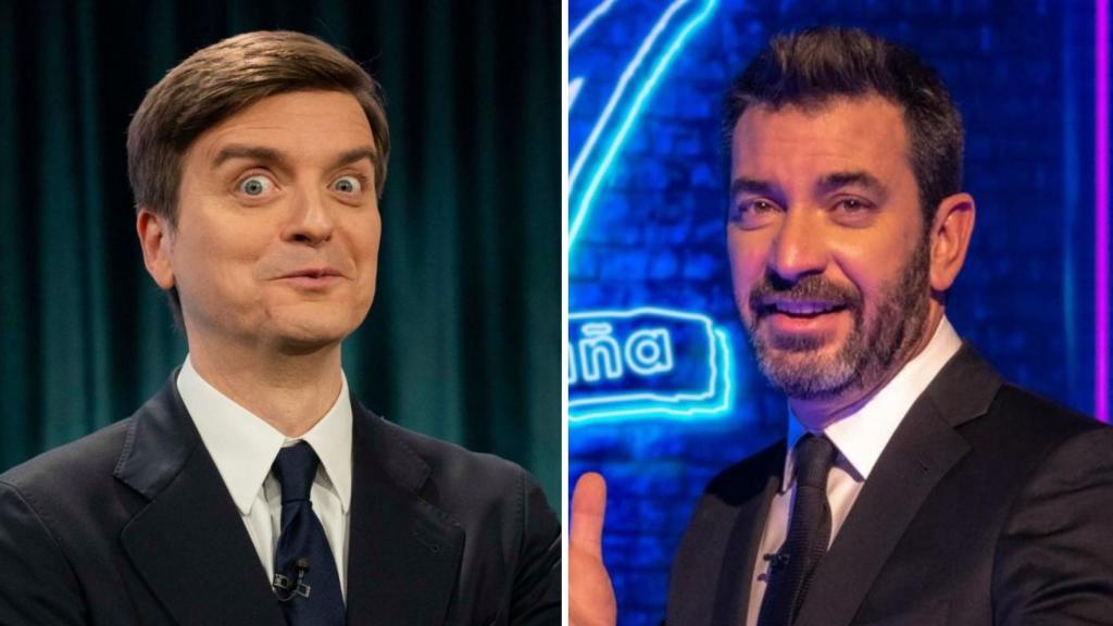 Marc Giró y Arturo Valls en un montaje de BLUPER.