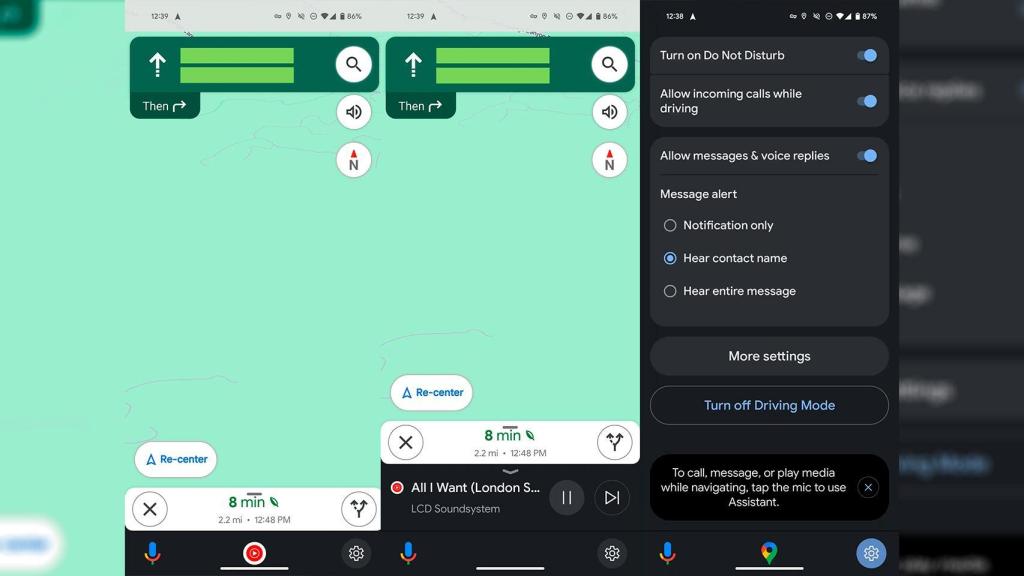 El modo de conducción de Google Maps