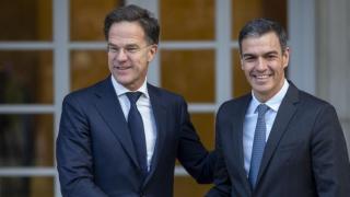 Mark Rutte, secretario h¡general de la OTAN, recibido por Pedro Sánchez, presidente del Gbierno, en la Moncloa.
