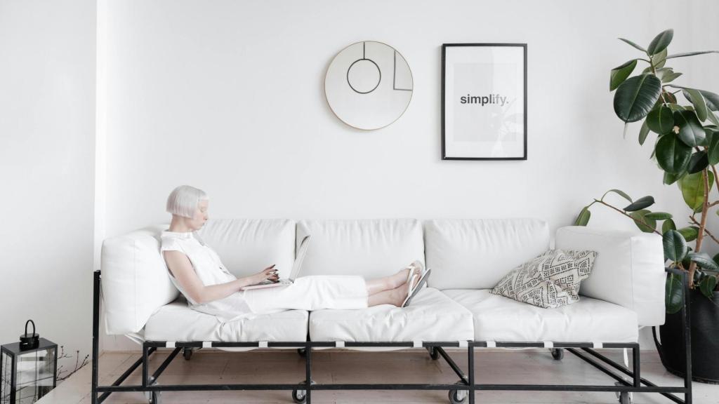 Los salones minimalistas se caracterizan por la ausencia de decoración, textura y colores.