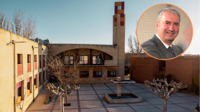 Luis Bertol, con una imagen del municipio de Figueruelas.