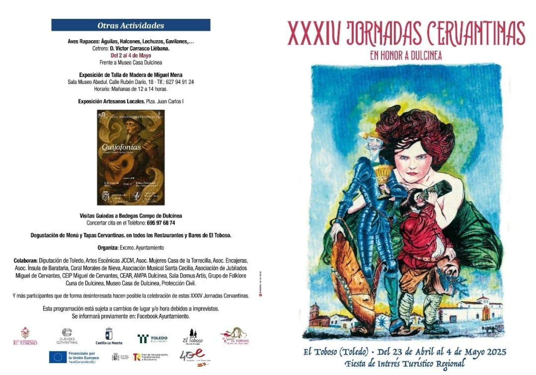 Programación de las Jornadas Cervantinas de El Toboso.