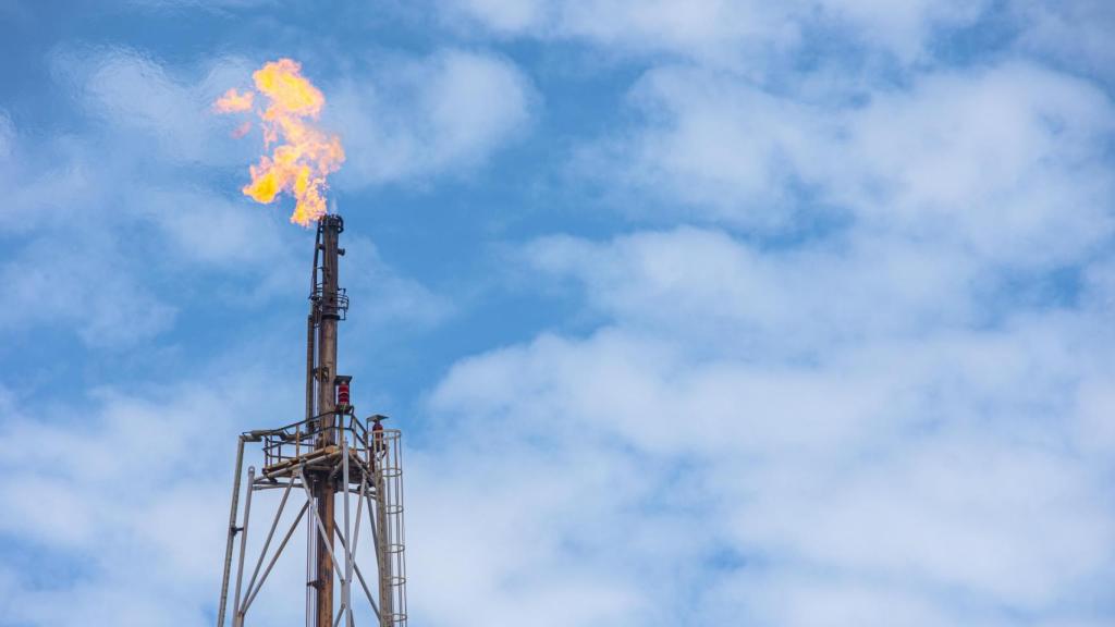 Imagen de stock de emisión de gas de metano.