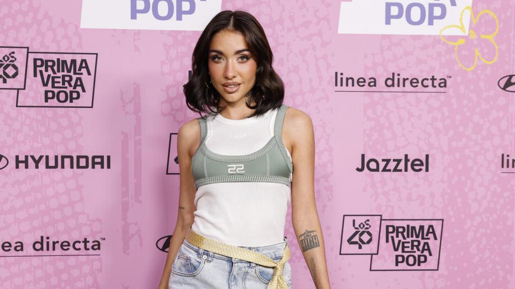 María Becerra en su última aparición pública en España.