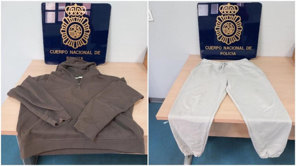 Prendas de ropa con las que cometían los robos.
