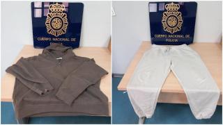 Prendas de ropa con las que cometían los robos.