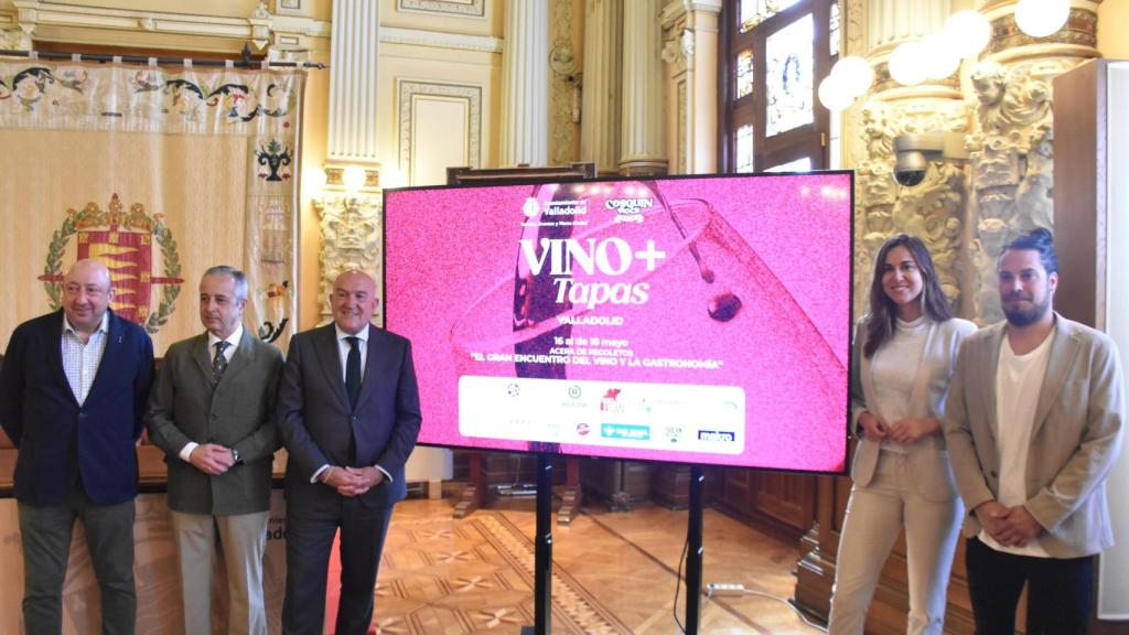 Presentación de 'Vino + tapas', que se celebrará en Valladolid del 16 al 18 de mayo.