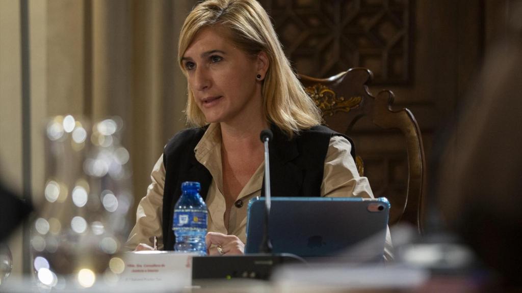 Salomé Pradas, en una imagen de archivo en un pleno del Consell. Jorge Gil / Europa Press