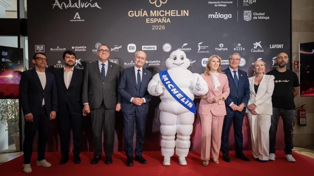 Foto de familia de la presentación de la Gala Michelin en Málaga.