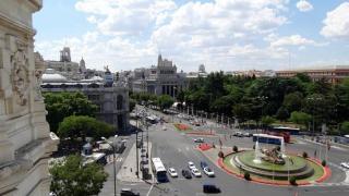 Vista aérea de la plaza de Cibeles.